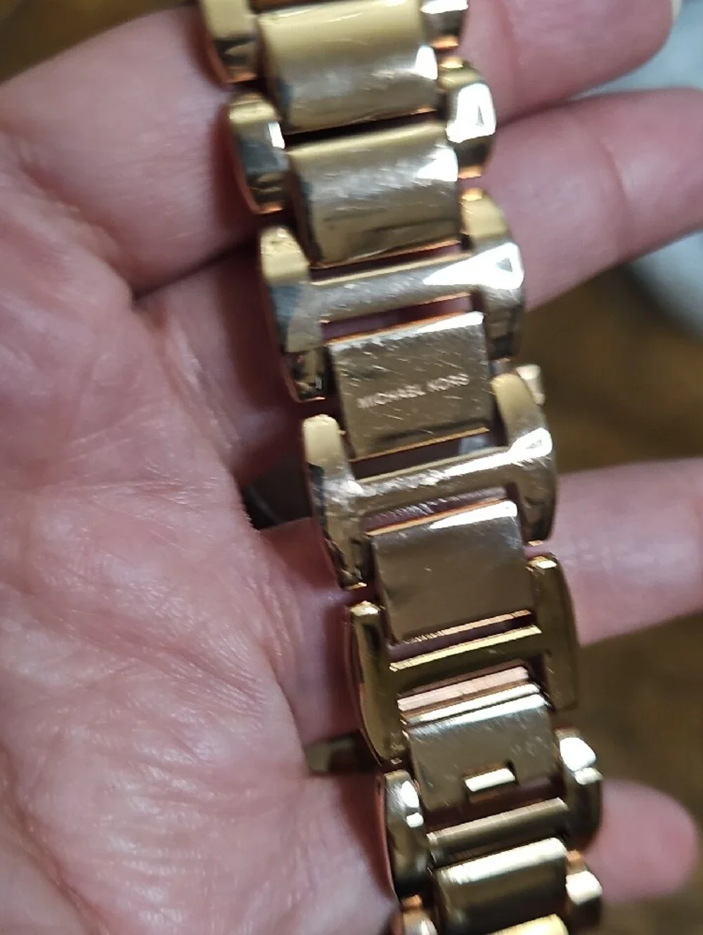 Michael Kors Rose Gold Crystal MK Logo Bracelet Watch